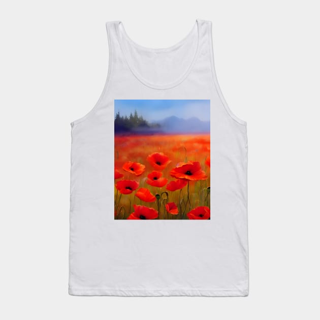 Pretty Poppies Tank Top by cmpoetry
